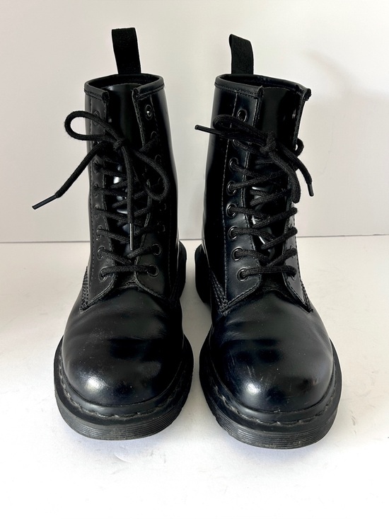 Dr. Martens Shoes - Dr Doc Martens Boots 1460 Mono Black Smooth Leather Combat (Men 5) Womens Size 6